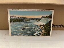 Vintage Postcard Looking Down Niagara River American Falls  picture