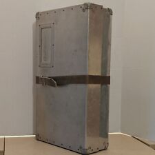 Vintage Aluminum Military Student Laundry Mailing Box W/Strap 20