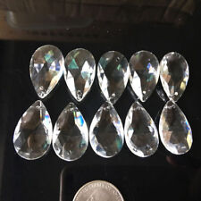 10Pcs 28mm Clear Glass Crystal Prism Tear Drop DIY Pendant Chandelier Jewelry picture