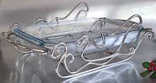 Intl Silver Co Silverplated Christmas Santa Sleigh & 2 Qt Marinex Glass Bakeware picture
