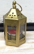 Mini 4.5 Inch Metal Moroccan Lantern Decorative Candle Tealight Holder Gold picture