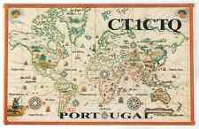 1973 QSL RADIO CARD Portugal World map Russian Postcard OLD picture