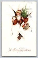 c1910 Brown Santa Claus Tree Staff Toy Germany P30 picture