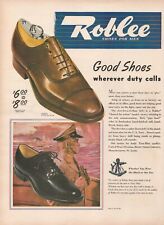 1943 Roblee Shoes For Men Wherever Duty Calls U.S. Navy WW2 Vintage Print Ad  picture