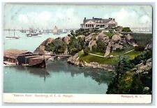 1907 Beacon Rock Lake Residence ED Morgan Newport Rhode Island Vintage Postcard picture