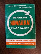 Hawaiian Important Place Names 1973 picture