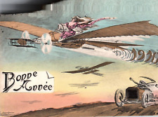 Comic Airplane Vintage Postcard France 1910 Bonne Annee picture