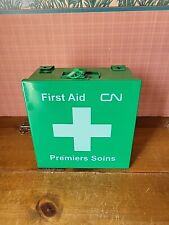 NEW Canadian National CN Railway Railroad Green Metal First Aid Kit RR Soins picture