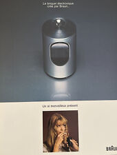 Vintage 1970 French Print Ad Braun Electronic Cigarette Lighter picture