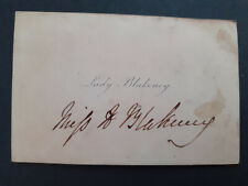 c1850/60s Calling Card Lady Blakeney to Mrs William Johnson picture
