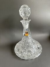 Vtg Etched Decanter Lead Crystal Peedee West Germany 1950’s Glass Ware RARE FIND picture