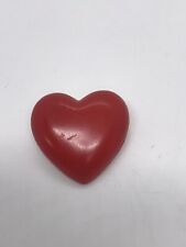 Vintage Hallmark LAPEL PIN Valentines heart 3D puffy Holiday Brooch EUC picture