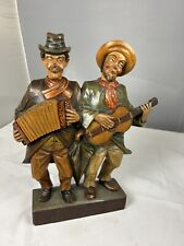 Double Carved Wood German Karl Griesbaum Black Forrest Whistler Musicians picture