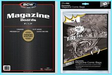 10 BCW MAGAZINE 8.5 x 11 BACKING BOARDS & ULTRA PRO RESEALABLE BAGS Storage  picture