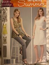 Simplicity Pattern 0330 Summer Pullover Dress Tunic Pants Sizes XXS-XXL picture