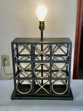 💥Rare💥One Of A Kind💥Vintage Black & Gold- Wrought Iron Table Lamp- Handmade?? picture