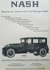 Vintage Print Ad 1925 Nash Old Car Art Advanced Six Five Passenger Sedan picture