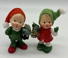 2- Vintage Napco ware Holiday Caroler  3  Inches/ Japan.   9754 picture