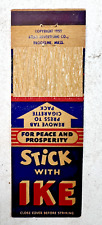 Vintage 1955 Presidential Campaign Matchbook Cover 