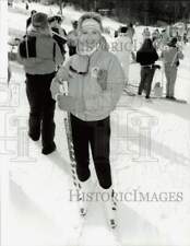1989 Press Photo Actress Michele Scarabelli at Steve Kanaly Celebrity Ski Event picture