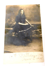 1906 REAL PHOTO POSTCARD, GIRL'S 14TH BIRTHDAY, OCEAN GROVE picture