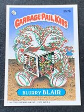 1987 TOPPS GARBAGE PAIL KIDS OS9 #357b BLURRY BLAIR BLANK BACK ERROR ULTRA RARE picture