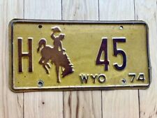 1974 Wyoming License Plate picture