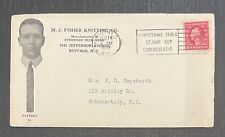 M. J. FISHER KNITTING CO. BUFFALO, NY 1922 POSTAL COVER & LETTER picture
