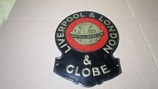 Vintage Liverpool & London & Globe Tin Metal Sign picture
