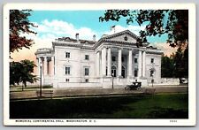 Memorial Continental Hall Washington DC Street View American Flag VNG Postcard picture