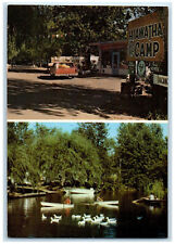 c1950's Hiawatha Camp Mobile Home Park Kelowna BC Canada Multiview Postcard picture
