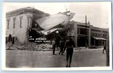 Sta. Barbara California CA Postcard RPPC Photo Earth Quake Soldier c1910's picture