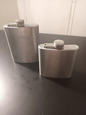 Stainless Steel Flasks Vintage 6 Oz. And 8 Oz. picture