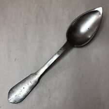 Large Rare Antique 18th Century Solid Pewter Signed LR. Spoon 1700's 8.5” picture