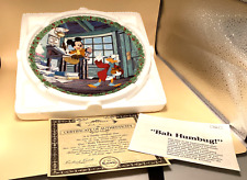 Bradford Exchange.  Mickey Mouse Carol Plate.  First Issue, 'Bah Humbug.' picture