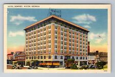 Macon GA-Georgia, Hotel Dempsey, Advertising, Antique Vintage Souvenir Postcard picture