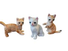 (3) Vintage Lego Cat Kitten Minature Mini Figurines Bone China 2