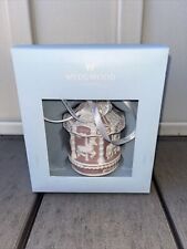 2011 Wedgwood Baby's First Christmas Ornament Pink Carousel Horse Blue Box EC picture