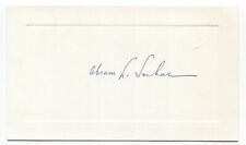 Abram L. Sachar Signed Card Autographed Signature Author A History of the Jews picture