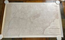 50”x31” MILITARY MAP MARCHES OF GENERAL SHERMAN 1863/1864/1865 CIVIL WAR picture
