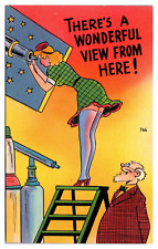 VTG There's A Wonderful View From Here,  Risque, Humorous, Postcard picture