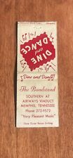 The Bandstand Memphis Tennessee Vintage Bobtailed Matchbook Cover picture