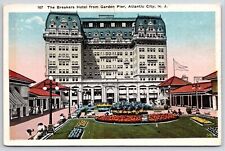 1918 Breakers Hotel From Garden Pier Atlantic City New Jersey NJ Posted Postcard picture