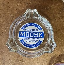 AD ASHTRAY Loyal order of MOOSE lodge fraternal OAKLAND Alameda county tri lobe picture