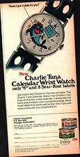 Vintage 1973 star kist charlie tuna Calendar Wrist Watch print ad c6 picture