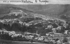 Vtg Postcard Aerial View c 1900 Schwalbach, DE Posted 1906 DB picture