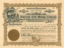 American Gold Mining Co. - Stock Certificate - Mining Stocks picture