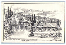 BC Canada Postcard Num-Ti-Jah Lodge Bow Lake Canadian Rockies c1940's picture