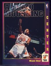 New VTG 1997 NBA Postcard Basketball: Alonzo Mourning, Miami Heat, Center picture