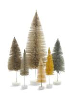 Cody Foster Ombre Hue Christmas Village Bottle Brush Trees Set of 6 White Colors picture